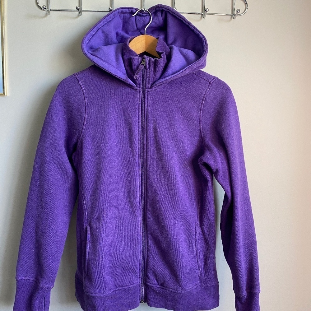 Tuff Athletics Women's Purple Fleece Lined Full Zip Hoodie Jacket Size Medium